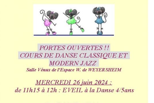 Cours de danse classique enfants et Modern jazz enfants/ados