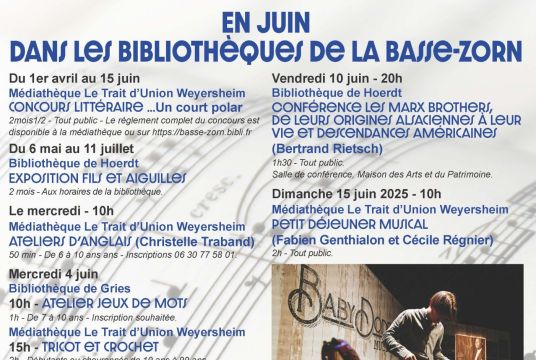 Animations bibliothèques de la Basse Zorn en juin